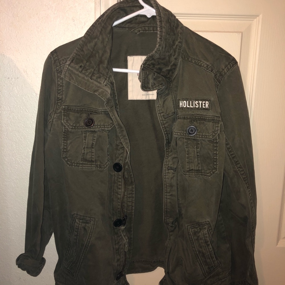 hollister zip up/ button up jacket